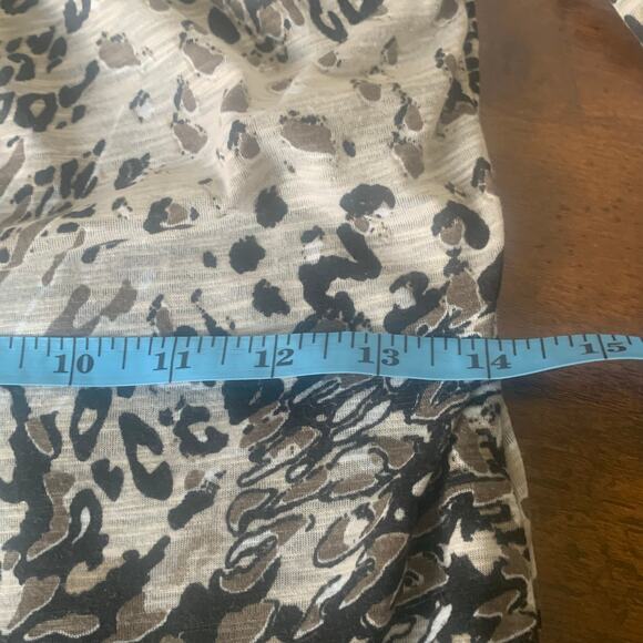 Miss Etam Brown Animal Print Long Sleeve Mini Dress/Top Size Small - Picture 9 of 10